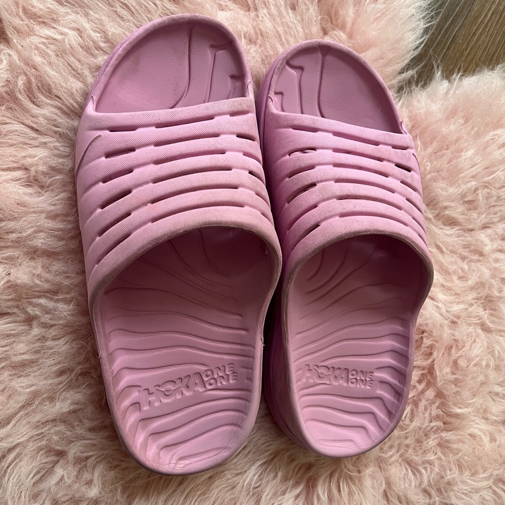 Hoka One One Ora Recovery Pink Slide Sandals